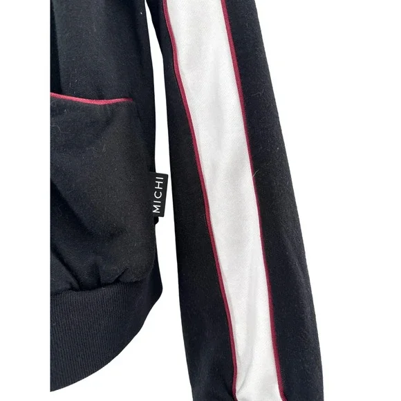 MICHI Black White Red Tracksuit Set Hoodie Joggers Athletic Athleisure Womens S - Picture 3 of 10